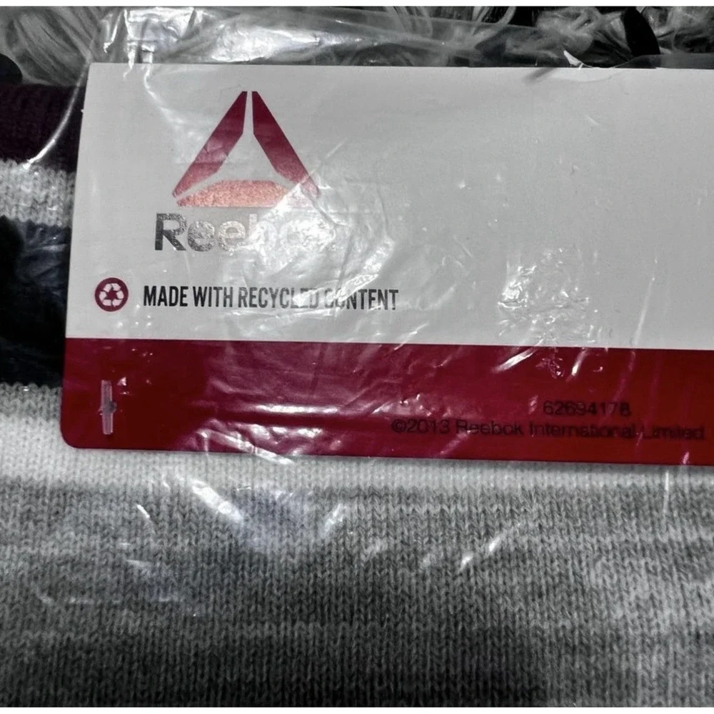 Reebok Rally Scarf Burgundy Black Gray And White- NEW -OSFM